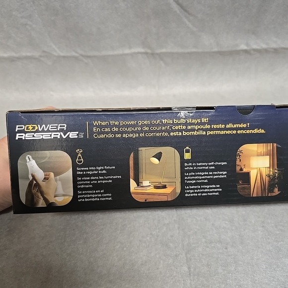 Globe Power Reserve Battery Backup Bulb Warm Light 3000K A21 800lm 60W 6-Pack - Picture 4 of 5